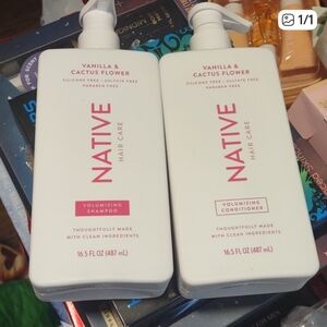 Native Volumizing Sh Duo - White with Pink Accents